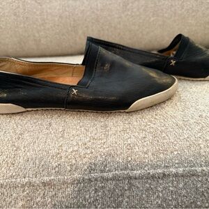 Frye Black Leather Women's Slip ons